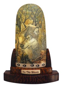 In the Woods Wolf Scrimshaw