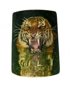 Tiger's Head Scrimshaw Completed
