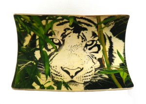 Bamboo Tiger Scrimshaw Background Finished