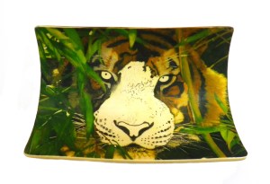 Bamboo Tiger Scrimshaw Right Side of Face Finished