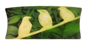 Finches Scrimshaw Dark Background Added