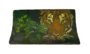 Tiger's Face Scrimshawed