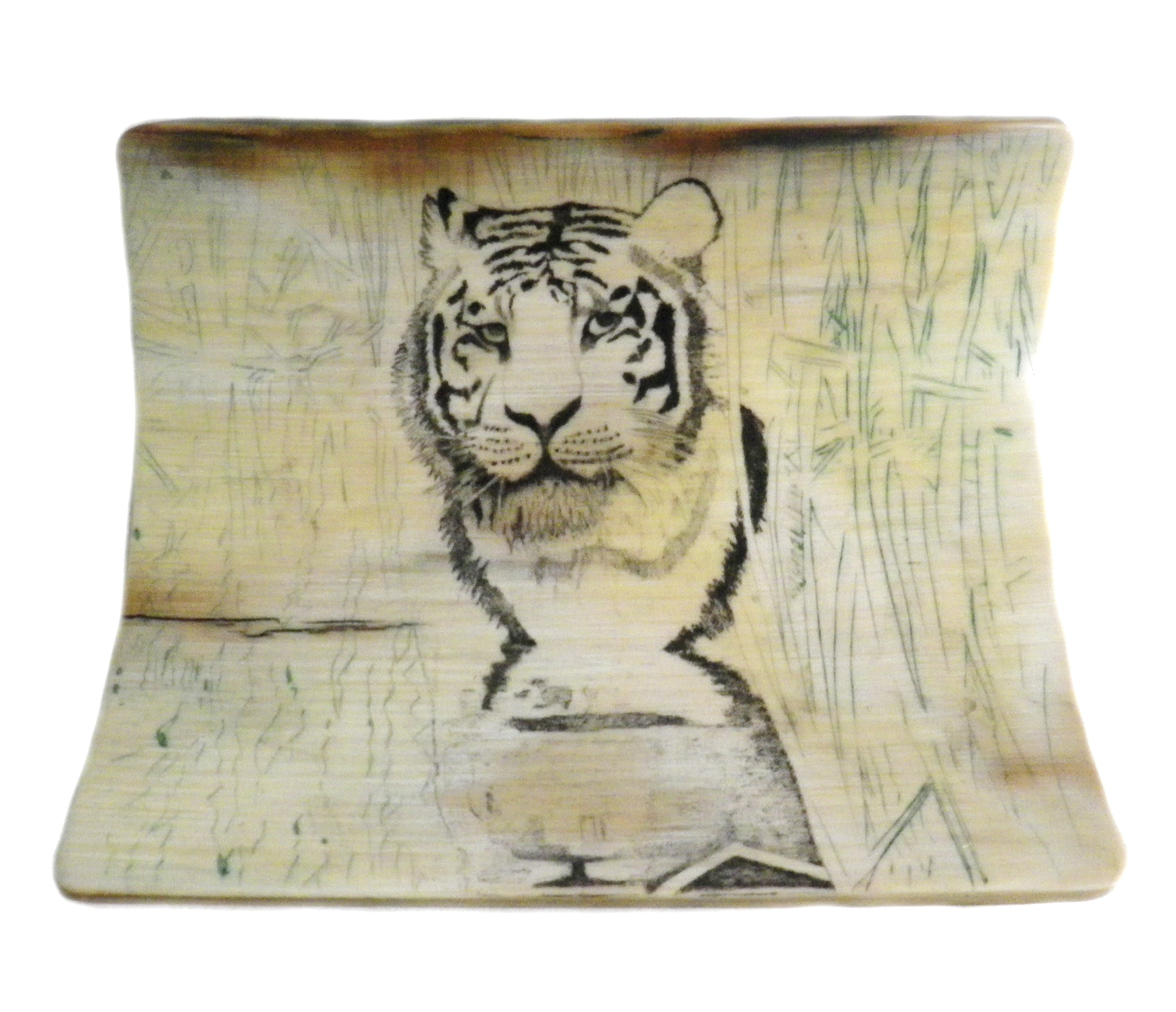 Ivory With Black Areas Filled