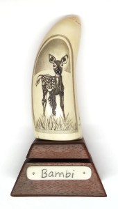 Bambi Finished Scrimshaw